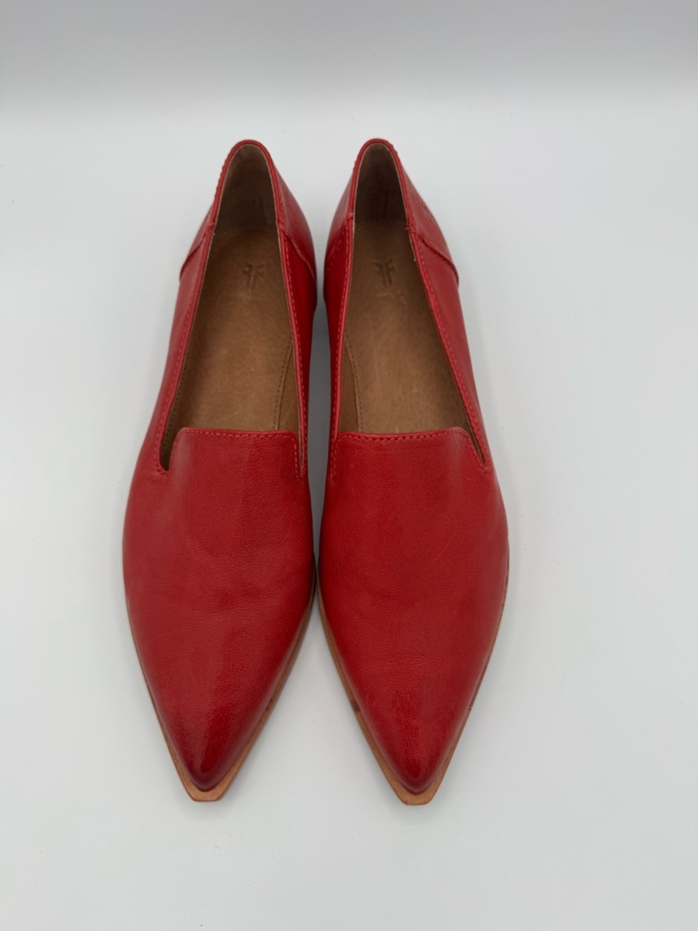 Frye Kenzie Women's Pointed Slip-On Flats in Red Leather, size 8.5, never worn